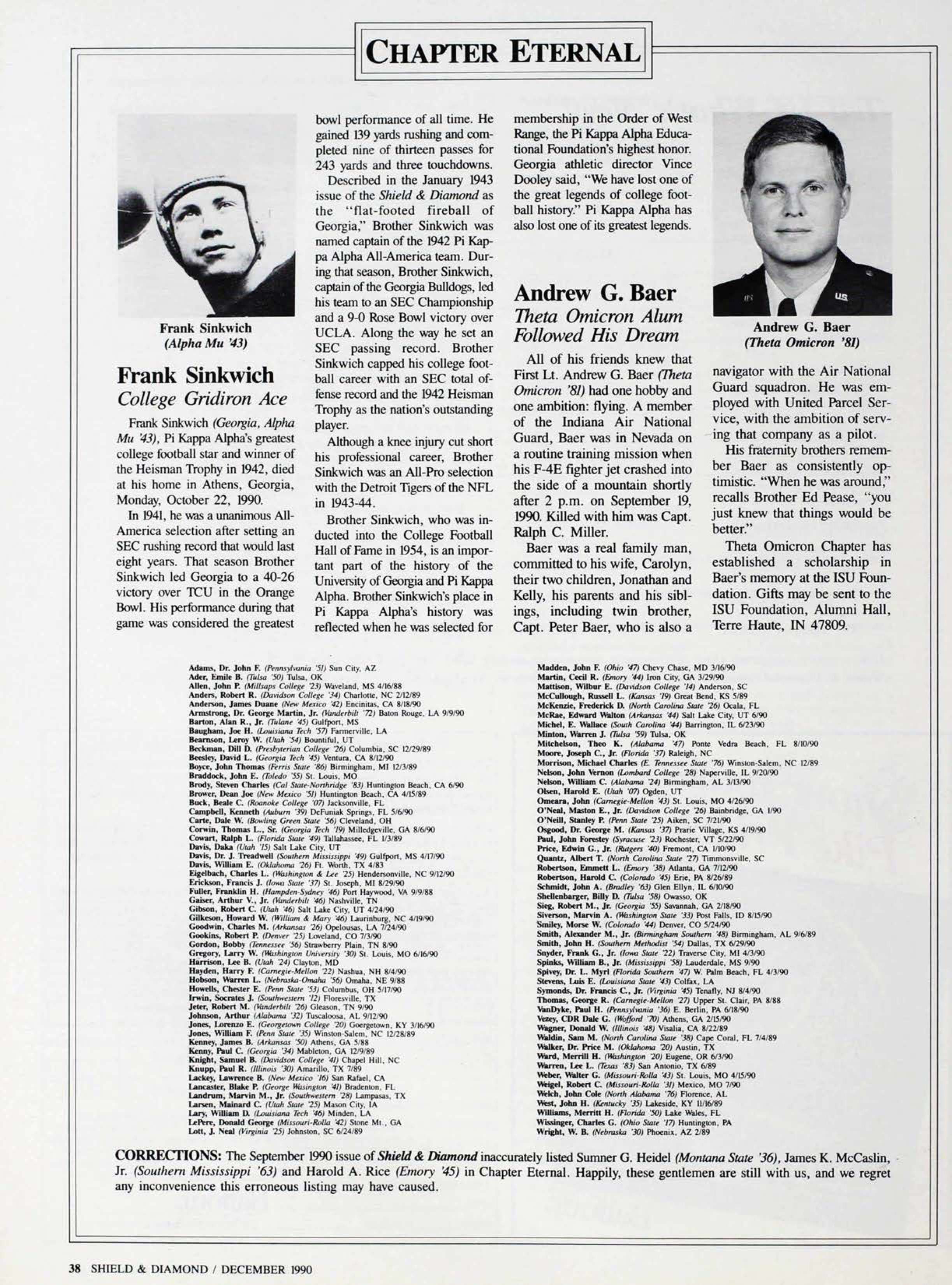 Chapter Eternal, December 1990